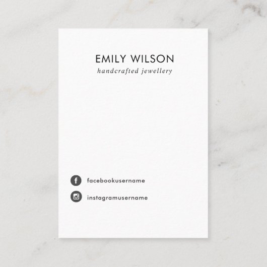 ZWARTE MOSAISCHE TEXTURE STUD EARRING DISPLAY-KAAR VISITEKAARTJE (Achterkant)