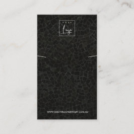 ZWARTE MOSIEKE TEXTUUR KETTING BRACELET WEERGEVEN VISITEKAARTJE