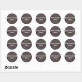 zwarte mosterd ronde sticker (Vel)