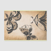 zwarte moten met achtergrondverlichting tissuepapier (Voorkant)