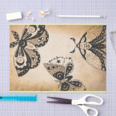 zwarte moten met achtergrondverlichting tissuepapier (Craft)