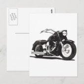 Zwarte motor briefkaart (Voorkant / Achterkant)