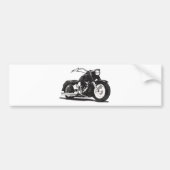 Zwarte motor bumpersticker (Voorkant)
