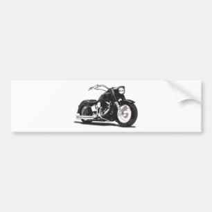 Zwarte motor bumpersticker