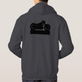 Zwarte motor hoodie (Achterkant)
