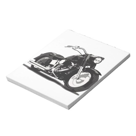 Zwarte motor notitieblok (Linkerzijde)