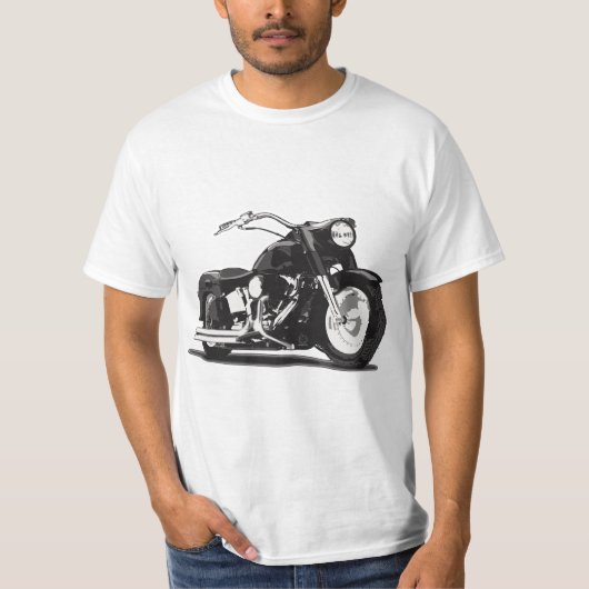 Zwarte motor t-shirt (Voorkant)