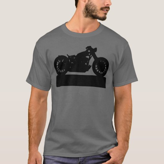 Zwarte motor t-shirt (Voorkant)