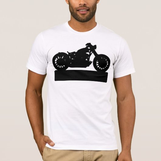 Zwarte motor t-shirt (Voorkant)