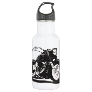 Zwarte motor waterfles