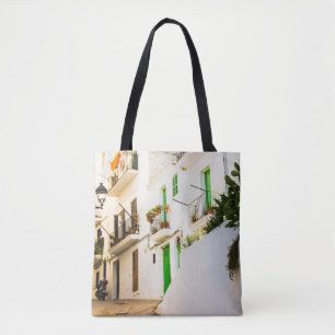 ZWARTE MOTORCYCLUS NEAR WHITWALL BUILING IN DAYTI TOTE BAG