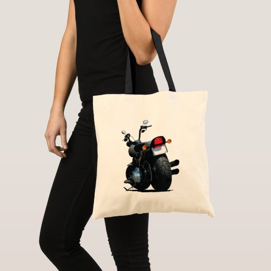 Zwarte Motorfiets Canvas tas (Voorkant (product))