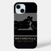 Zwarte motorfiets Case-Mate iPhone case (Achterkant)