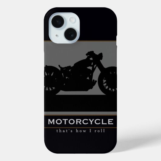 Zwarte motorfiets Case-Mate iPhone case (Achterkant)
