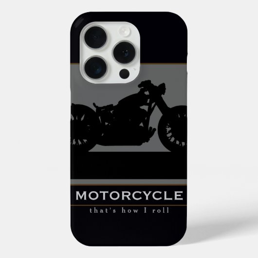 Zwarte motorfiets Case-Mate iPhone case (Achterkant)