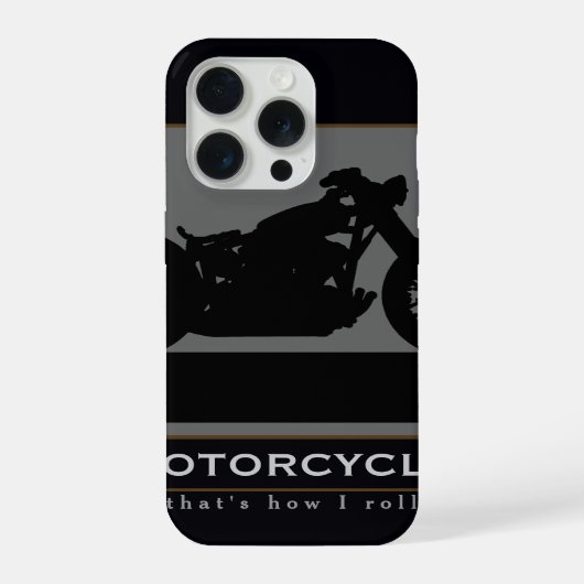 Zwarte motorfiets iPhone hoesje (Achterkant)