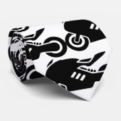 Zwarte motorfietsen stropdas (Opgerold)