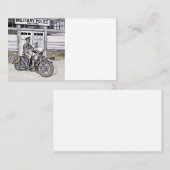 Zwarte Motorfietspolitie ww2 Afsprakenkaartje (Voorkant / Achterkant)