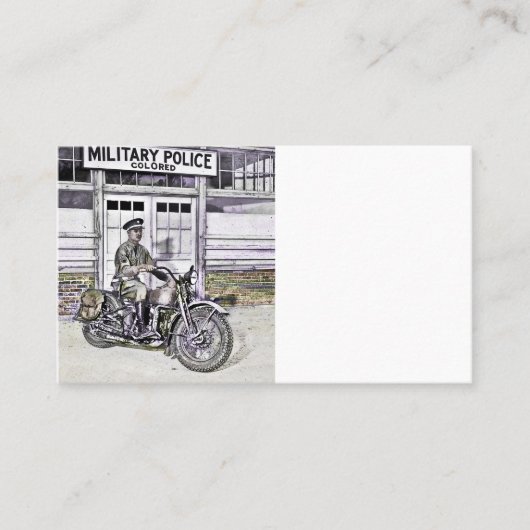 Zwarte Motorfietspolitie ww2 Afsprakenkaartje (Voorkant)