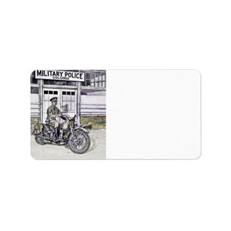 Zwarte Motorfietspolitie ww2 Etiket