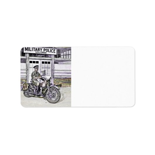 Zwarte Motorfietspolitie ww2 Etiket (Voorkant)