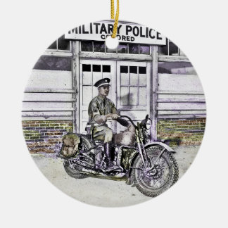 Zwarte Motorfietspolitie ww2 Keramisch Ornament
