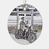 Zwarte Motorfietspolitie ww2 Keramisch Ornament (Links)