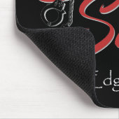 Zwarte mousepad met Drew Sera's logo Muismat (Hoek)