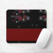 Zwarte Mousepad Sterren Muismat (Met muis)