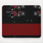 Zwarte Mousepad Sterren Muismat (Voorkant)