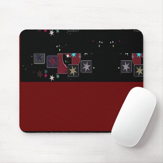 Zwarte Mousepad Sterren Muismat (Met muis)