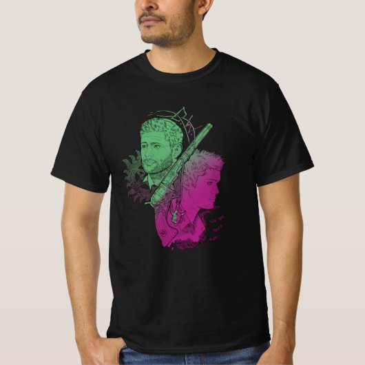 Zwarte mouw Dean Winchester T-shirt (Voorkant)