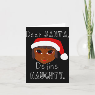 Zwarte Mrs Claus Kerstman Definiëren Stout Zwarte  Kaart