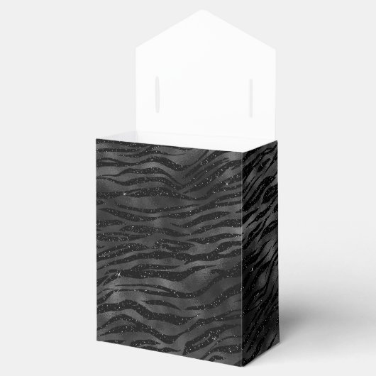 Zwarte muggenblad afdrukken bedankdoosjes (Geopend)