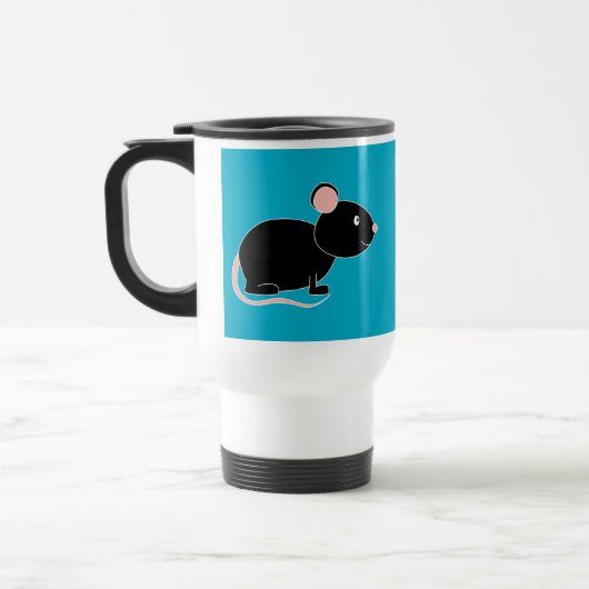 Zwarte muis. reisbeker (Links)