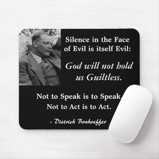 Zwarte Muismat-Bonhoeffer-SilenceintheFaceof Evil Muismat (Met muis)