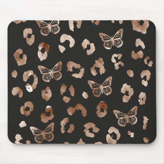 Zwarte Muismat Butterfly Leopard (Voorkant)