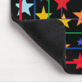 Zwarte Muismat met gekleurde sterren overal (Hoek)