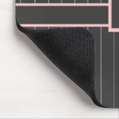 Zwarte muismat met roze strepen (Hoek)