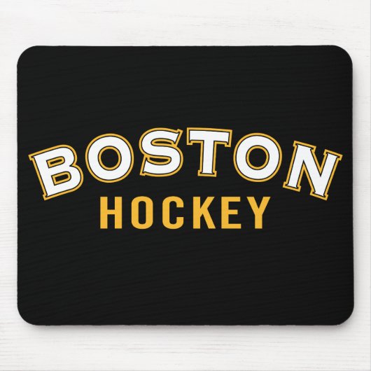 Zwarte Muismat van Boston Hockey (Voorkant)