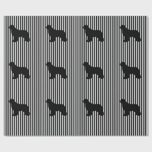 zwarte multi Newfoundland Honden Cadeaupapier
