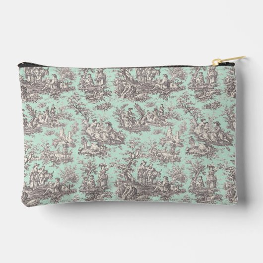 zwarte munt Toile de Jouy afgedrukt Etui (Achterkant)