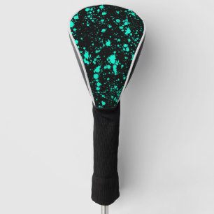 Zwarte Muntverf Spat Kunstzinnige Spatcreatie Golfheadcover