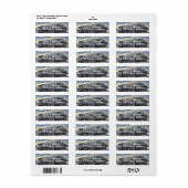 ZWARTE MUSCLE AUTO RETOURADRES ETIKETTEN (Full Sheet)