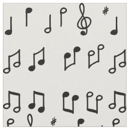 Zwarte Musical Notes lijnkunst Stof