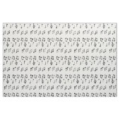 Zwarte Musical Notes lijnkunst Stof (Fat Quarter)