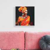 ZWARTE MUURKUNST CANVAS AFDRUK (Insitu (Woonkamer))