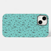 Zwarte muziek Case-Mate iPhone case (Achterkant (horizontaal))
