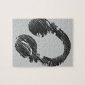 zwarte muziek deejay / DJ hoofdtelefoon Legpuzzel (Horizontaal)