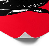 Zwarte muziek koptelefoon dans DJ Poster (Hoek)